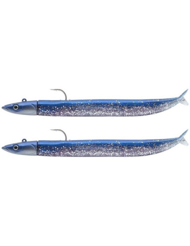 Double Combo Fiiish Crazy Sandeel 150mm 20g cor:Blue Strike